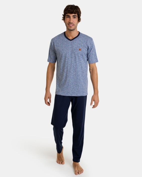 MASSANA PIJAMA HOMBRE P/L M/C P241338 TEJANO T.XXL