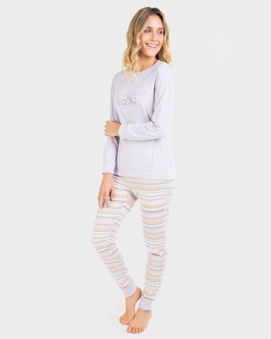 MASSANA PIJAMA MUJER INVIERNI P/L M/L P711238 MALVA T.XL