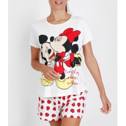 DISNEY PIJAMA MUJER  M/C  55065  C.CRUDO/MINNIE.MICKEY  T.L