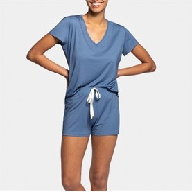 IMPETUS   PIJAMA MUJER  M/C P/C MODAL  IM8512L3000  C.AZUL T.M