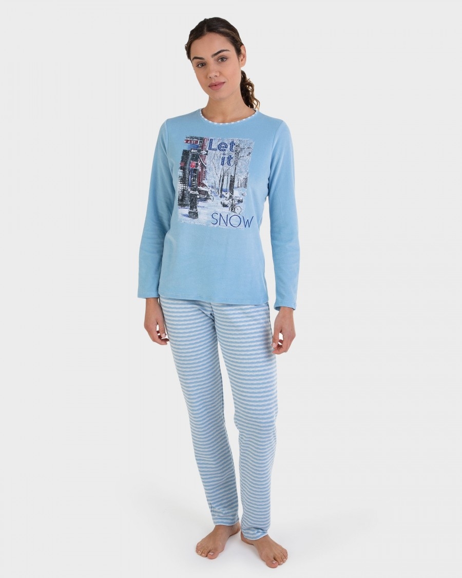 MASSANA PIJAMA MUJER INVIERNO ALG P721229 AZUL T.XXL