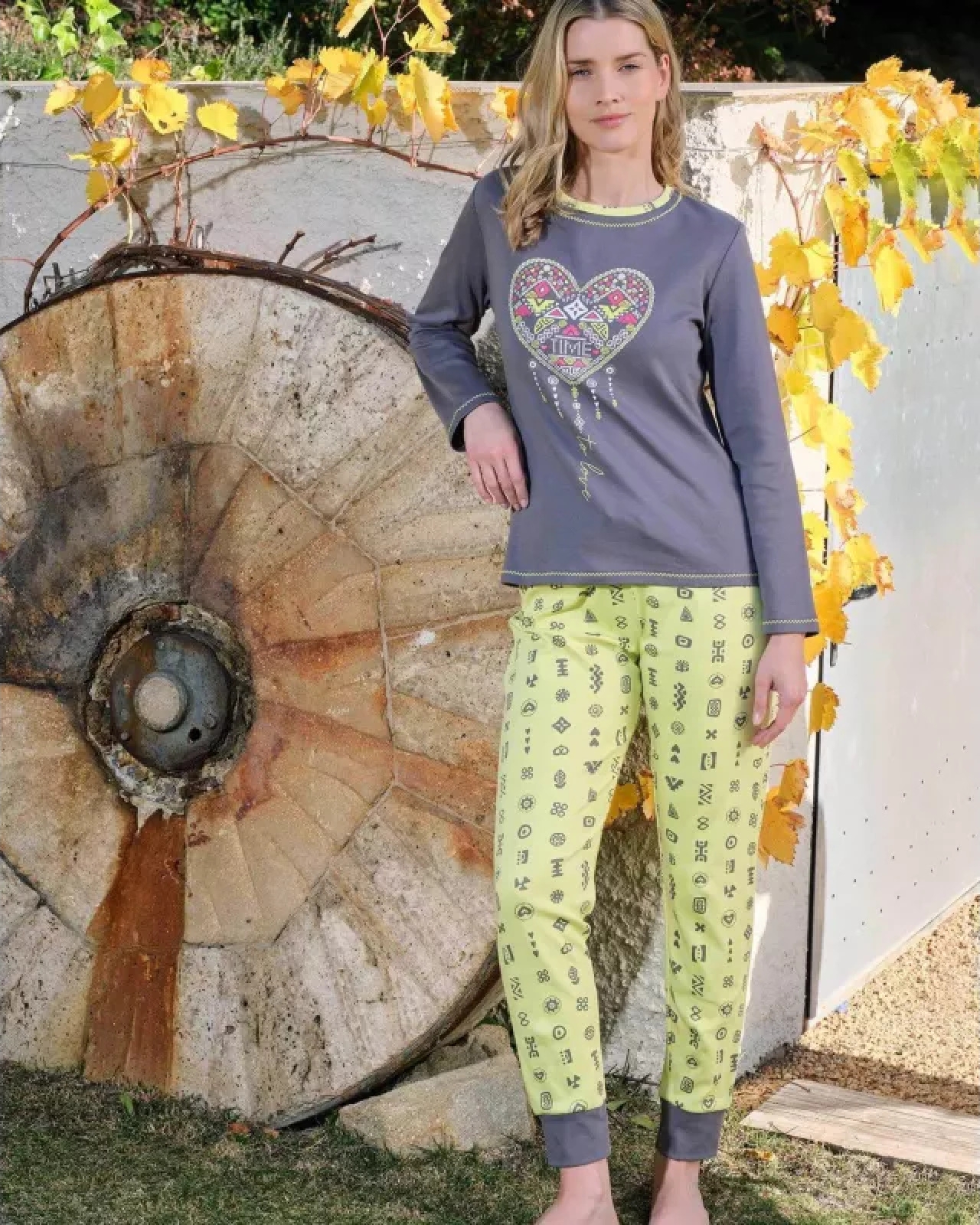 MASSANA PIJAMA MUJER M/L  100% ALGODÓN  P741200  C.GRIS T.XL