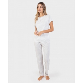 MASSANA PIJAMA MUJER M/C PANTALÓN LARGO P211214  T.XL