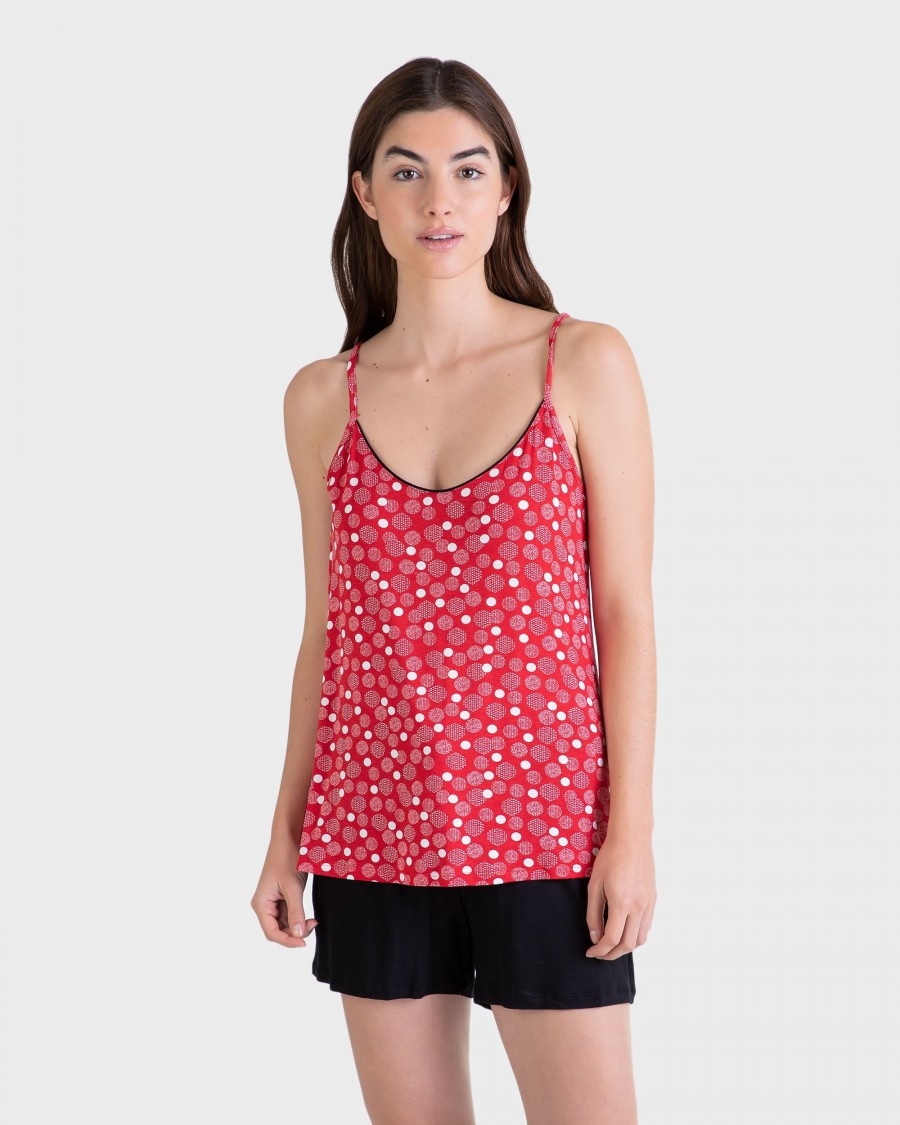 MASSANA PIJAMA MUJER VERANO P/C TIRANTES P231218  ROJO T.MD