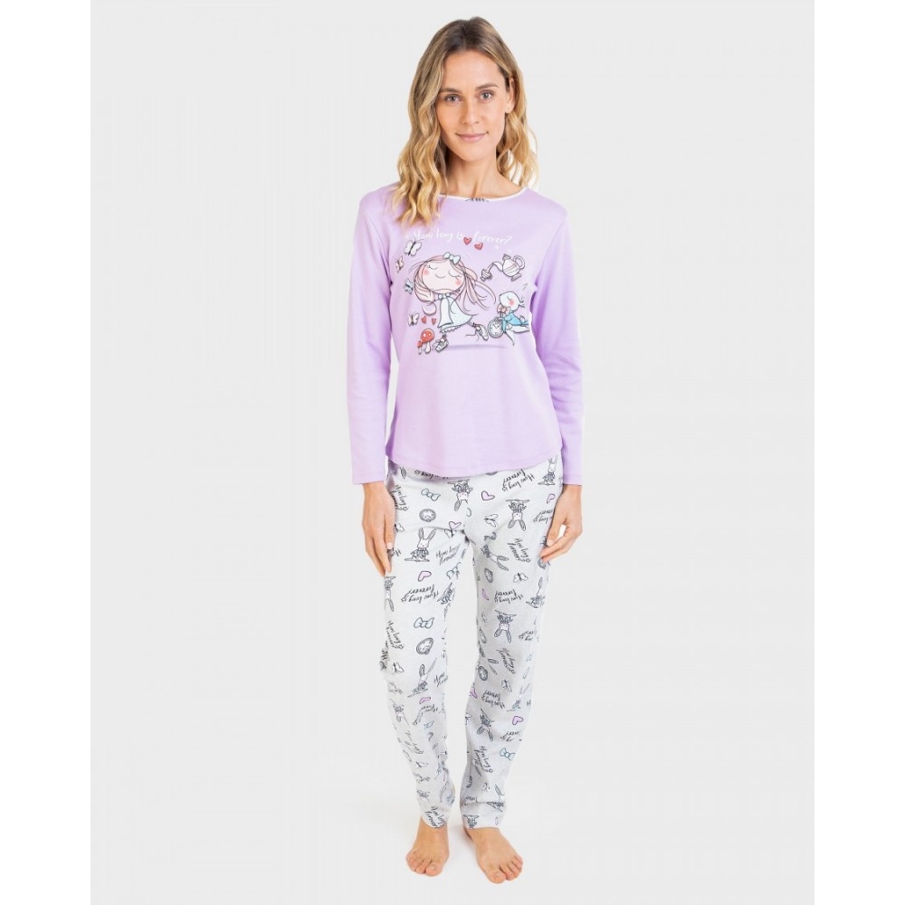 MASSANA PIJAMA MUJER  P711207  C.MALVA  T.S/p