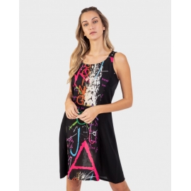 MASSANA  VESTIDOS  PLAYERO T/R NEGRO  COLORES  L217417  T.MD