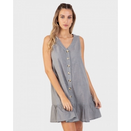 MASSANA  VESTIDO  PLAYERO   GRIS   T/R  L217401   T.L/G
