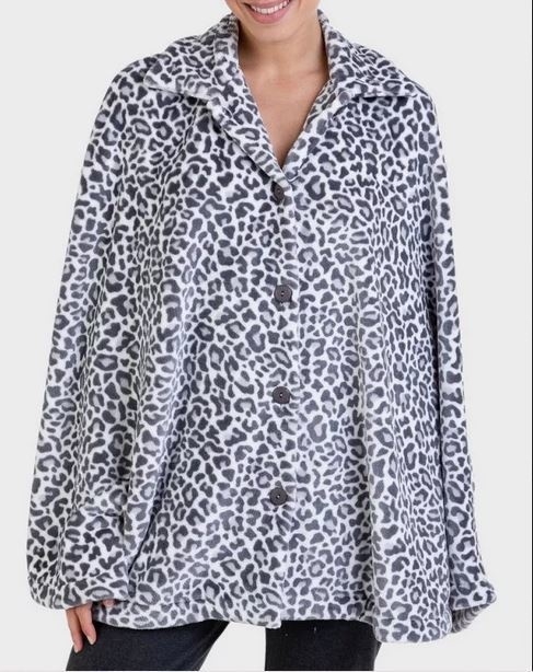 MASSANA BATA MUJER CORTA  L726236  C.GRIS /LEOPARDO T.M