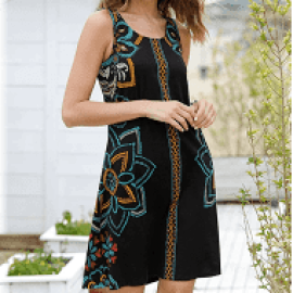MASSANA  VESTIDO  PLAYERO  NEGRO  L217407  T.MD