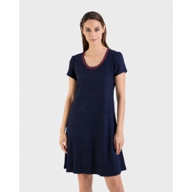MASSANA  VESTIDO M/C  PLAYERA  AZUL  MARINO  L227422  T.XL