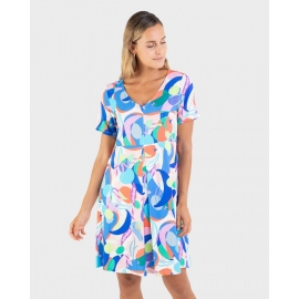 MASSANA VESTIDO  M/C  L227408   C. COLORES  T.L