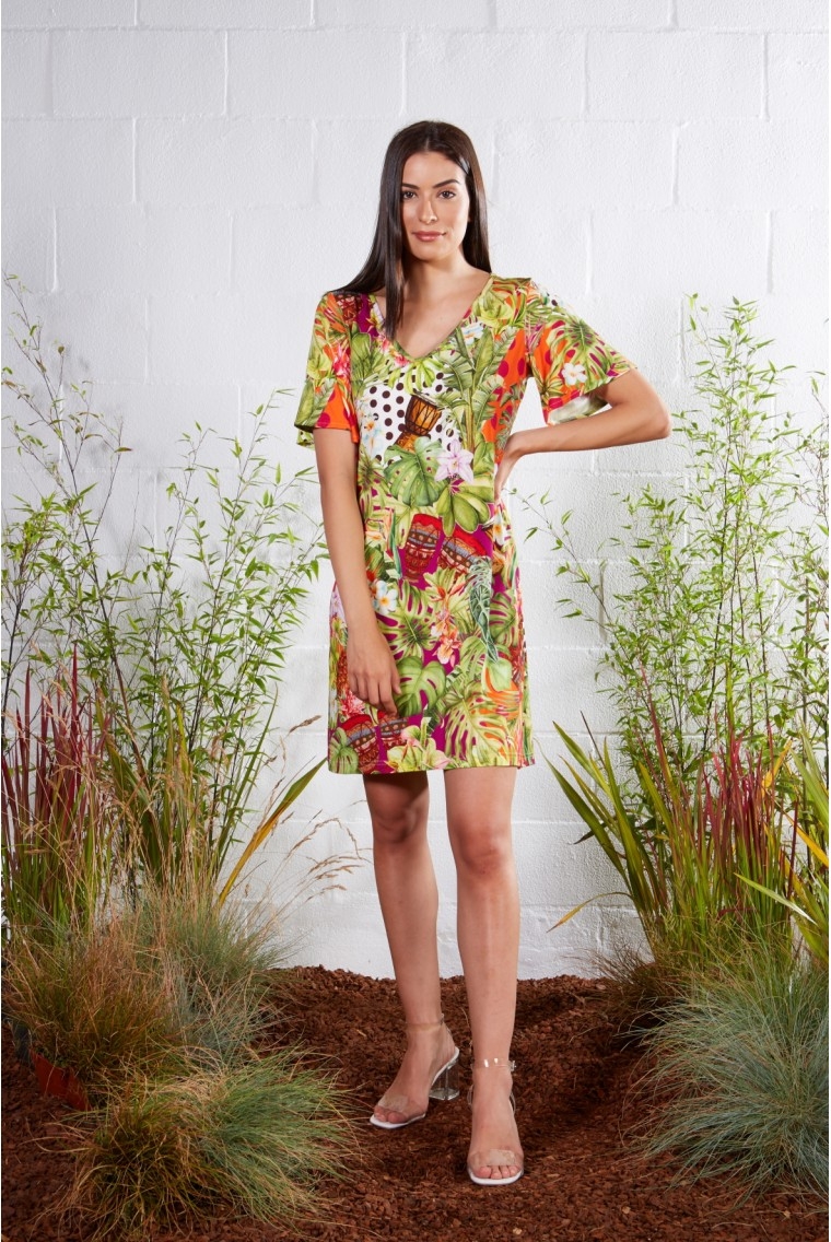 BELTY VESTIDO  M/C   21V-1070V-81 ESTAMPADO T. XXL