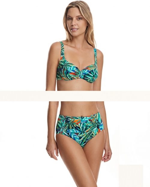 ORY BIKINI COMPLETO  C/AROS  REF.W220338  C.ESTAMP/VERDE  T. 48/105-D